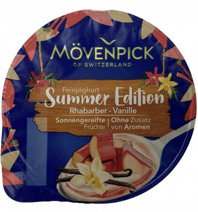 Йогурт Movenpick Summer edition ревень-ваниль 13% 150 г