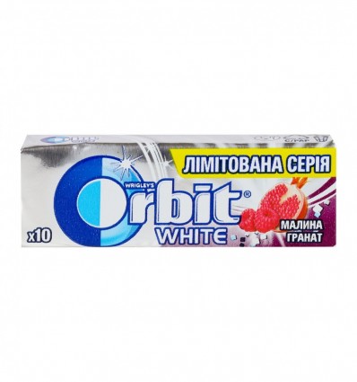 Резинка жевательная Orbit White Малина-гранат без сахара 14г