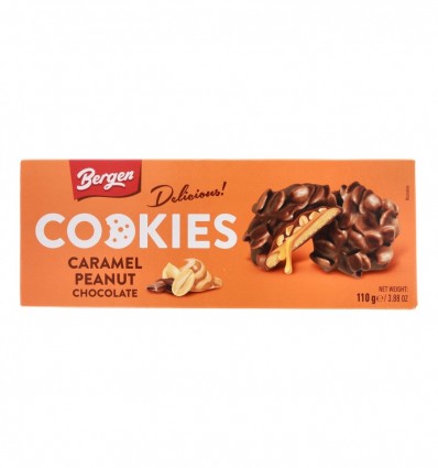 Печиво Bergel карамельне з арахіс і шоколад 110г