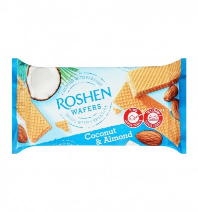 Вафлі Roshen Wafers Coconut&Almond 216г