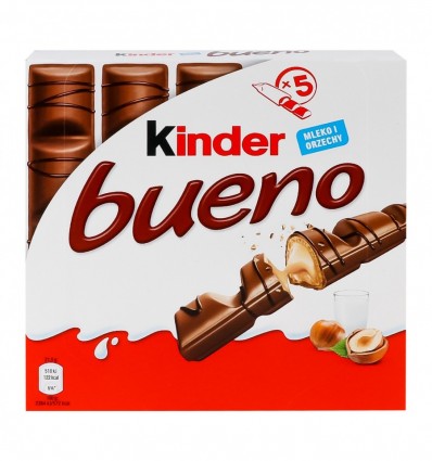 Вафли Kinder Bueno с молочно-ореховой начинкой 107.5г