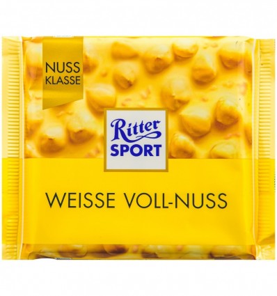 Шоколад белый Ritter Sport с целыми орехами 100г