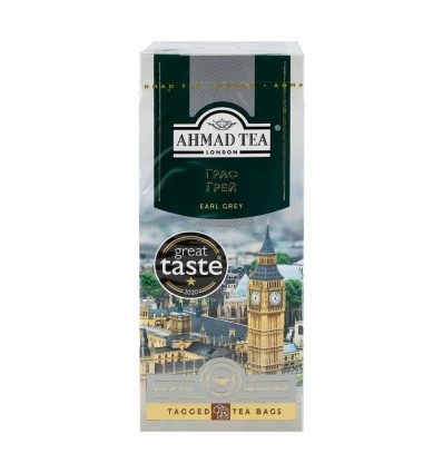 Чай Ahmad Tea Earl Grey черный с ароматом бергам 25 х 2г