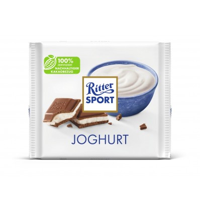 Шоколад Ritter Sport молочний з йогуртовою начинкою 250г
