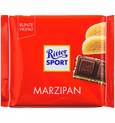 Шоколад Ritter Sport черный с начинкой марципан 100г