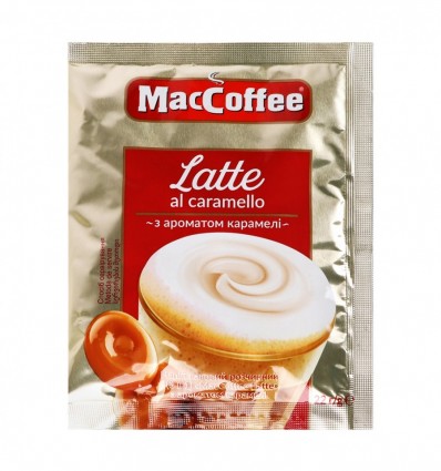 Напій кавовий MacCoffee Latte al caramello 3в1 20 x 22г