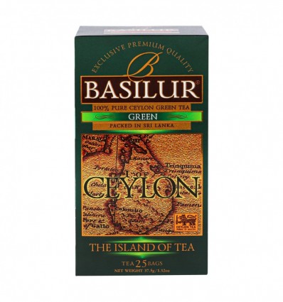 Чай Basilur Ceylon зеленый 25х1.5г/уп