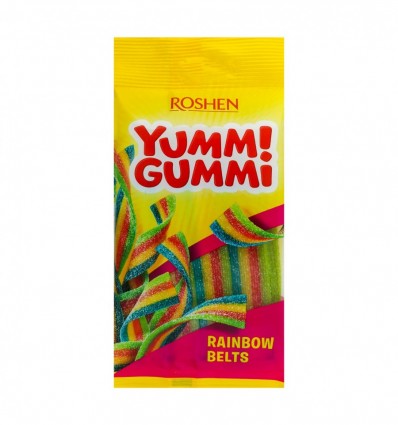 Цукерки желейні Roshen Yummi Gummi Rainbow Belts 70г