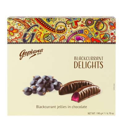 Мармелад Goplana Delights вкус смородины в шоколад 190г