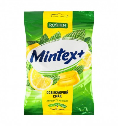 Карамель Mintex+ льодяникова смак лимона та ментолу 140г