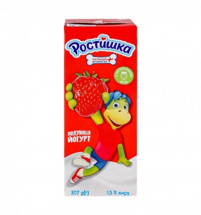 Йогурт Ростишка Полуниця питний 1.5% 207г