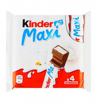 Шоколад Kinder Maxi молочний з молочною начинкою 84г