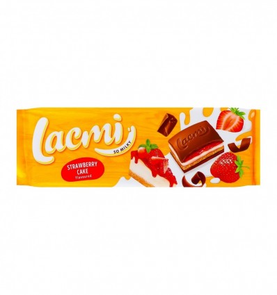 Шоколад Roshen Lacmi Strawberry cake молочний 275г