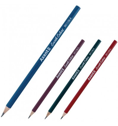 Олівець графітний Axent Earth Colors, НВ, 36 шт., туба