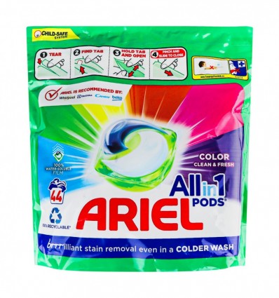 Капсули для прання Ariel Pods Clean&Fresh Color 44 х19.3г/уп