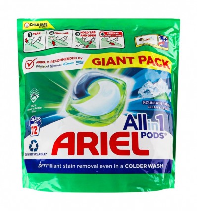 Капсули для прання Ariel Pods All-in-1 Гірське джерело 72х21,0 г