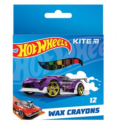 Крейда воскова Hot Wheels HW24-070, 12 кольорів