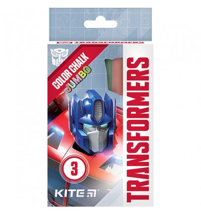 Мел цветной Kite Jumbo Transformers, 3 цвета