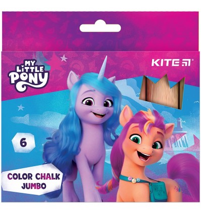 Крейда кольорова Jumbo My Little Pony, 6 кольори