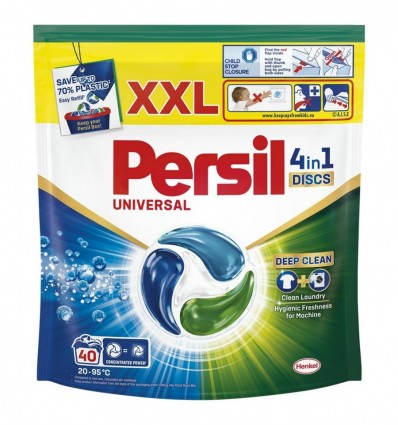 Средство моющее для стирки Persil Deep Clean 4in1 Discs Universal 40х16.5г/уп