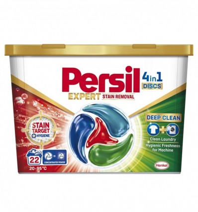 Засіб миючий Persil Deep Clean Discs Expert 4in1 для прання білих та світлих речей 22х17г/уп