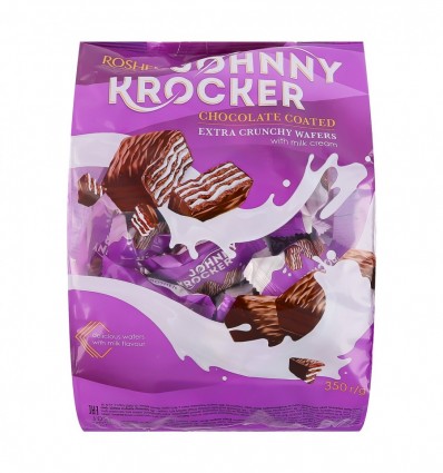 Вафли Roshen Johnny Krocker с начинкой со вкусом молока 350г