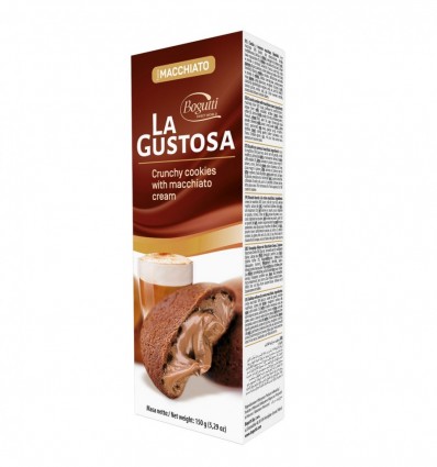 Печиво Bogutti La Gustosa хрустке з кремом маккіато 150г