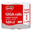 Полотенце бумажное Ruta Giga Rolls белое 2-слойное, 2шт