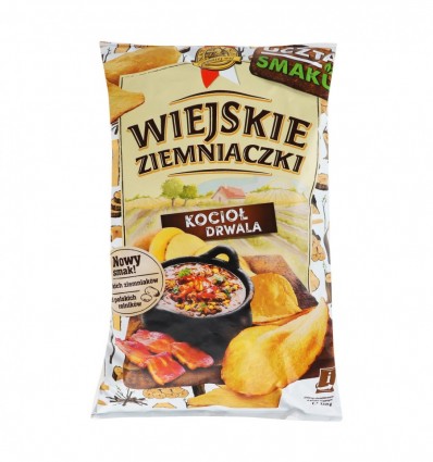 Чіпси Wiejskie Ziemniaczki картопляні смак шашлику 130г