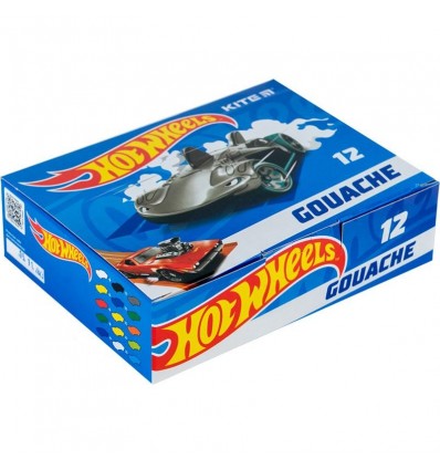 Гуаш Hot Wheels HW23-063, 12 кольорів, 20 мл