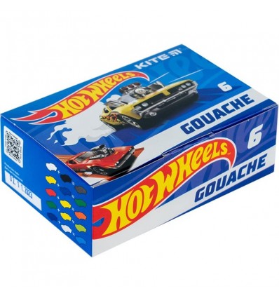 Гуаш Hot Wheels 6 кольорів, 20 мл