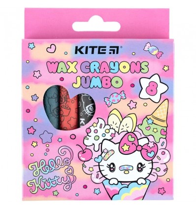 Крейда воскова Hello Kitty Jumbo, 8 кольорів