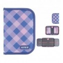 Пенал Kite Purple Chequer K24-622-3, 1 відділення, 2 відвороти, без наповнення