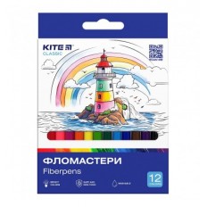 Фломастеры Kite Classic K-447, набор 12 шт