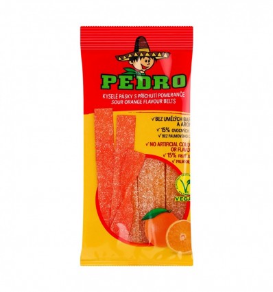 Конфеты желейные Pedro Ремешки со вкусом апельсина 80г