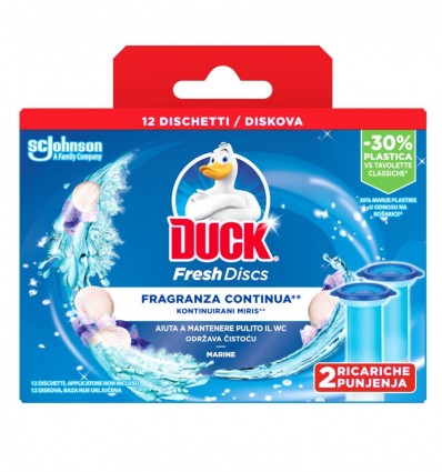 Диски чистоти Duck для унітазу Морська Свiжicть змінний 2шт