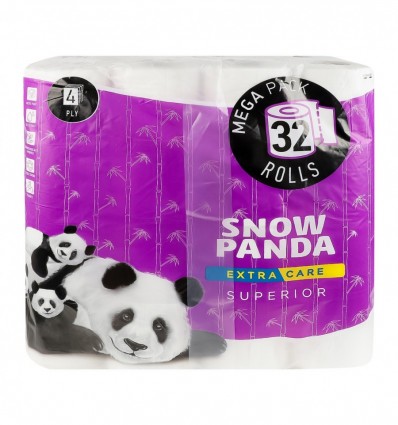 Бумага туалетная Snow Panda Superior 4-х слойная 32шт/уп