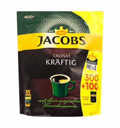 Кофе Jacobs Cronat Kräftig растворимый сублимированный 400г