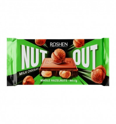 Шоколад Roshen Nut Out Whole Hazelnuts молочный 90г