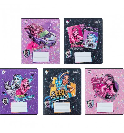 Тетрадь школьная Kite Monster High MH24-232, 12 листов, клетка