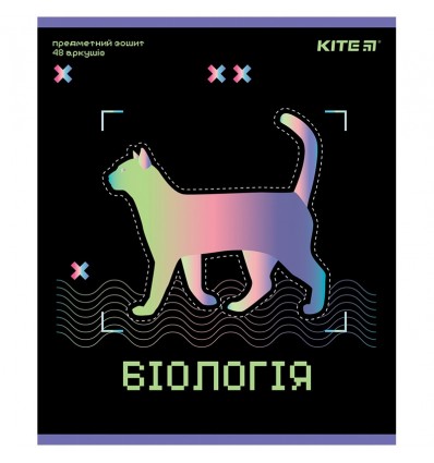 Тетрадь предметная Kite Neo K24-240-9, 48 листов, клетка, биология