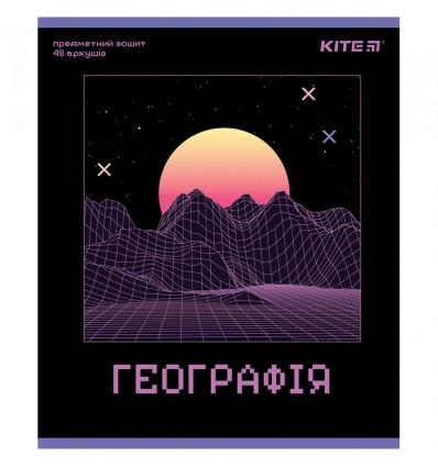 Тетрадь предметная Kite Neo K24-240-13, 48 листов, клетка, география