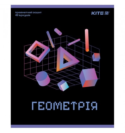 Тетрадь предметная Kite Neo K24-240-11, 48 листов, клетка, геометрия