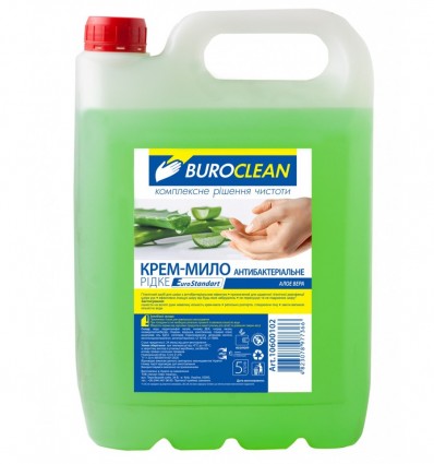 Крем-мило рідке антибактеріальне BuroClean EuroStandart Алоє Вера 5л ( 10600102 )