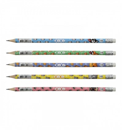 Олівець графітовий PETS HB, з гумкою, туба