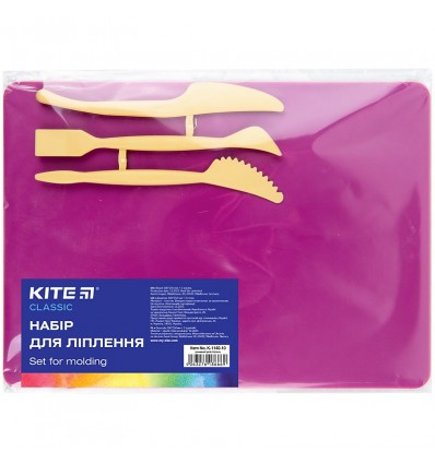 Набор для лепки Kite Classic K-1140-10 (доска + 3 стека), розовый