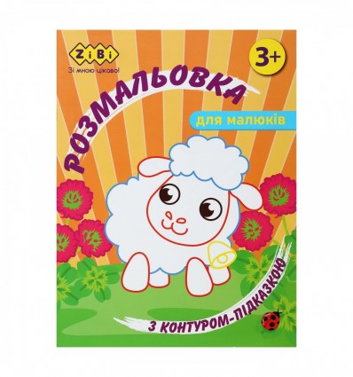 Розмальовка з контуром-підказкою, помаранчква, 12 сторінок, BABY LINE ( ZB.16025 )