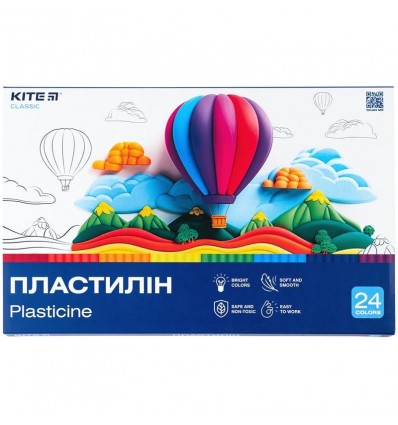 Пластилин Kite Classic K-089, 24 цветов, 480 г