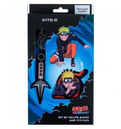 Набір бейдж на липучці та підвіска Kite Naruto NR24-3010-2, 2 шт