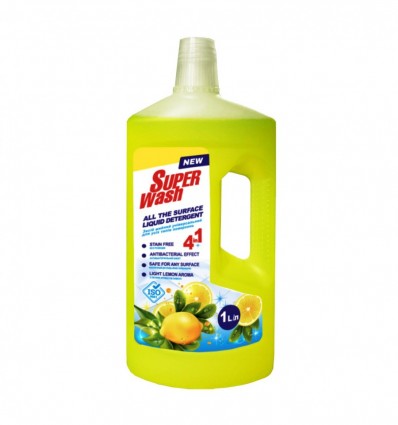 Засіб мийний Super Wash унівесральний з ароматом лимону 4в1 1л